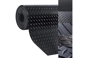 Floordirekt Tappetino in gomma – Piastra in gomma antiscivolo | Adatto come tappetino per garage o tappetino da lavoro | Diverse misure a scelta (1 x 3 m, lamiera lacrimata, spessore: 3 mm)