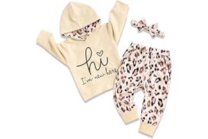 Wexuua Baby Girl Clothes Long Sleeve Hoodie Tops Pants Outfits Infant Toddler Girls Clothing Sets