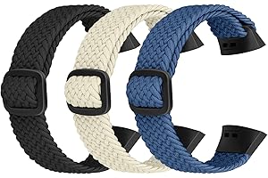 Ecogbd Bracelet de Remplacement élastique en Nylon compatible avec Fitbit Charge 3/3 SE, Fitbit Charge 4/4 SE, Bracelet de Sport Respirant Réglable pour Homme Femme