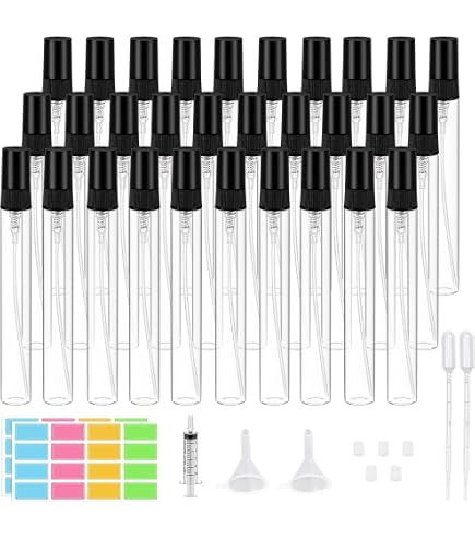 30 Stück Mini-Sprühflaschen 10 Ml – Leer, Nachfüllbar – Für Parfüm, ätherische Öle & Reisen