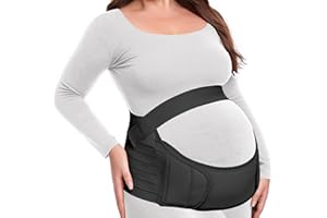 MAMODY 3 in 1 Bauchgurt Schwangerschaft Schwangerschaftsgurt Bauchstütze Schwangerschaft für die Schwangerschaftsgürtel - Stützt Taille, Rücken & Bauch (Schwarz, S)