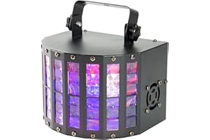 ‎PURELIGHT BY LIGHTMAXX PURElight FX Mini Derby 2, 9x3W LED Strahleneffekt, DMX, Fernbedienung, Musiksteuerung