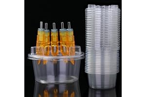 HOINCO 20PCS Tattoo Cartridge Cup Holder,Tattoo One Piece Needle Placement Rack Taza de plástico Taza de trabajo Taza de limpieza