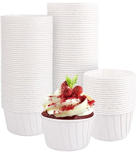 100 Tazze Forno In Carta Per Cupcake E Muffin - Pirottini Oleati Bianchi Per Dolci E Feste - Foto 7