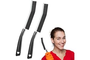 FADII Crevice Cleaning Brush 2pcs Hard Bristle Gap Cleaning Brush Multifunctional Grout Cleaner Bathroom Tile Groove Scrubbing Brushes for Household Use