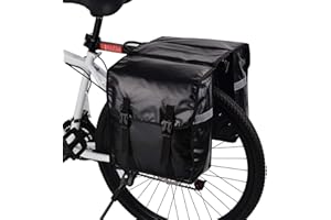 WILDKEN Borsa Laterale Doppia da Bici, Borsa Posteriore Bicicletta Unisex Adulto, Doppia Borsa per Il Porta Pacchi della Bici, Impermeabile