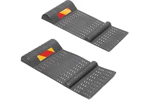 WilTec XPOtool 2X Butoir Tapis Aide au Stationnement 52,8x25x5,2cm Auto-adhésif Seuil freinage Auto