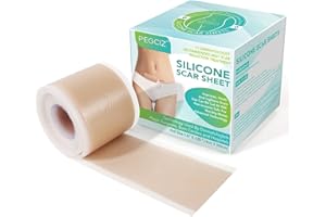 GENERISCH Silikon Narbenpflaste, Silicone Scar Sheets, Silikonpflaster für Narben, Wiederverwendbar Silicone Scar Tape, Wasserdicht & Atmungsaktiv (4x300 CM)
