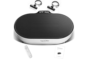 PULSE360 Vibration Plate for Lymphatic Drainage 660LBS Power Plates Exercise Machines Vibro Plate for Weight Loss With Loop Bands,9 Preset Programs & 99 Speeds for Building Muscle Tone, Blood Circulation...
