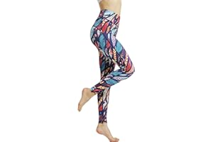 FLYILY Mallas Deportivas Mujer Pantalones Impreso Leggings Deportes para Running Yoga Fitness Gym