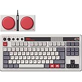 8Bitdo Retro Mechanical Keyboard, Bluetooth/2.4G/USB-C Hot Swappable Gaming Keyboard with 87 Keys, Dual Super Programmable Bu