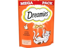 DREAMIES Cat Treats with Chicken Mega Pack, 6 Pouches of 200g