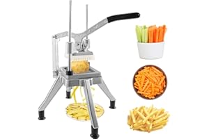 VEVOR Taglia Patate Fritte 1/2Pollici Tagliapatate Affettatrice per Verdure Taglia Patatine Fritte Tagliatutto Manuale Tritatutto Commerciale