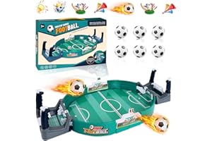 NECDEOL Interaktywna gra w piłkarzyki z 6 piłkami, mini piłkarzyki dla dzieci, zabawka na biurko, zestaw piłkarzyków na imprezę, interaktywna gra planszowa dla dzieci i dorosłych