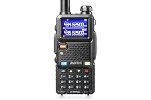 BAOFENG UV-5RM Plus Walkie Talkie multibanda para radioaficionado, Radio portátil Recargable con Largo Alcance, Copia de frecuencia, Banda aérea, batería de 2500 mAh