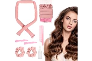 Yokilly Bigodino Lungo Per Boccoli,Bigodini Morbidi Per Dormire, Heatless Hair Curler,Senza Calore Bigodino,Bigodini Per Capelli Lunghi,Strumento Per Lo Styling Dei Fai-Da-Te(Rosa2)