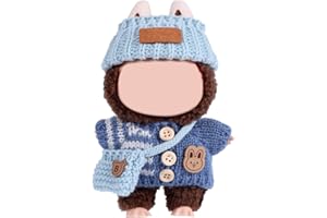 BOXOB Vestiti Bambole, Accessori Premium Blu per Bambole con Abiti alla Moda Cappello Borsa Tracolla Set Elegante per Forniture Decorative