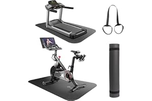 TONINT Treadmill Mat With Strap,Walking Pad Mat,Exercise Bike Mat,For Under Stationary Bike,Rowing Machine,Exercise Equipment,Spin Bike,Turbo Trainer,For Carpet In Door (152 x 75 x 0.5cm)