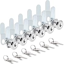 Set 4 Serrature A Camma Con Chiave - Per Cassetti, Armadi, Cassette Postali - 22mm - Foto 11