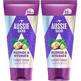 Aussie SOS Blonde &amp; Hydrate A&ccedil;ık Renk Boyalı, R&ouml;fleli ve Gri Sa&ccedil;lar İ&ccedil;in Sa&ccedil; Kremi 350ml (2 paketi)