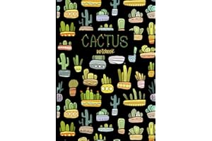 Cactus Notebook. Quaderno Puntinato A4: Quadernone per appunti grande | Taccuino a puntini | Dot Grid Journal (Copertina morbida Nero & Piantine Cactus)