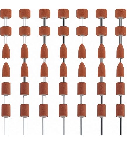 Lot De 42 Embouts Abrasifs Corindon Pour Perceuse Sans Fil - Idéal Meulage, Polissage, ébavurage Bois, Pierre, Métal - 8