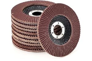 S&S-SHOP 20 dischi lamellari – Ø 115 mm x 22,23 mm – Pacchetto MIX – Grana Mista 5 X Grana 40/60/80/120 – Marrone | Dischi lamellari standard | Disco abrasivo | Disco lamellare