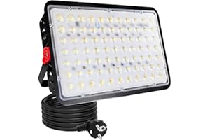 Indmird Focos LED Exterior 200W, 20000LM Blanco Frío 6500K Proyector Led Exteriors IP66 Impermeable Foco Proyectors Led, Luces led exterior para Casa, Garaje, Patio, Camino, Jardín, Terrazas