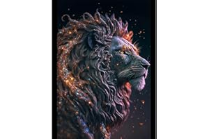 SYBDXJ 5D Diamond Art Painting Kit, Diamant Painting Bilder Set, Diamant Malerei Strass Stickerei Malerei Painting Set für Erwachsene, Kinder, Haus, Wand Dekoratione (Löwe)