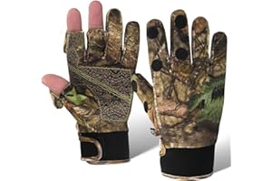 Favuit Camo Handschuhe, Tarnung Jagdhandschuhe Leichte Pro Anti-Rutsch Schießen Handschuhe Outdoor Jagd Camouflage Gear Bogenschießen Zubehör