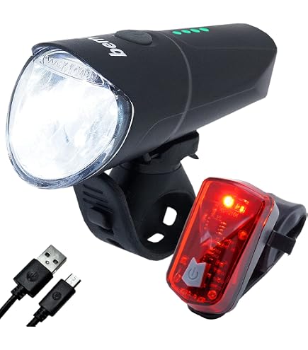 Fahrradlicht 5000 Lumen – USB-aufladbar, IPX5 Wasserdicht, Mit Vorder- & Rücklicht, Hohe Helligkeit Für Nachtfahrten