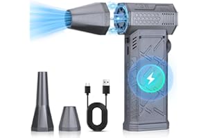 LYtech Druckluftspray Elektrische Staubgebläse 130000 U/min Compressed Air Duster, Stufenlose Geschwindigkeit, Luftdruckspray Kabellos Tastatur Reinigung PC Reinigungsset für Laptop, Auto (silber)