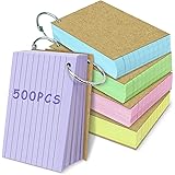 600 st linjerade kortkort, A8-lärokort med ring i den praktiska inlärningsboxen, vokabelbox, indexkort för engelska ordförråd