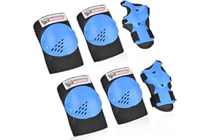 RUNDONG Kids/Youth Knee Pads Elbow Pads Wrist Guards Set for Kids Roller Skates, Scooter, Inline Skating, Cycling,BMX Bike, Skateboard, Riding And Outdoor Extreme Multi-Sports