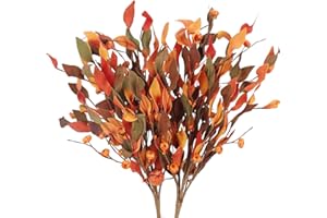 SLFYEE 2PCS Fiori Artificiali Autunnali Fiori Finti Zucca Decorative Bouquet Fiori Finti da Interno Zucca Artificiale Autunno Zucca Finta Piccola per Decorazioni Halloween Casa Festa Giardino