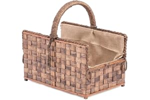 OREWORK Cesto de leña rectangular con asa