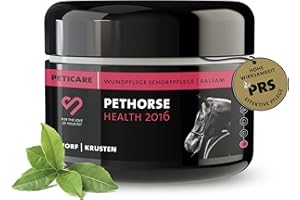 Peticare Cheval Pommade Spéciale pour Soins Croûtes et Plaies pour Chevaux - Soigne Les Croûtes, Dermatite Estivale, Eczéma - petHorse Health 2016