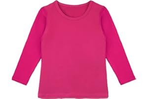 Lilax Girls' Basic Long Sleeve Round Neck T-Shirt