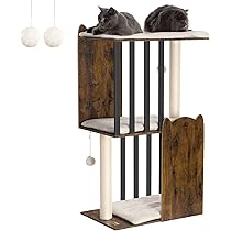 Gardner Pet Arbre à Chat Griffoir XXL Tour D'escalade Extra Solide 4 Niveaux 105cm, Arbres D'activité Stable Avec Condo Hamacs Plateformes Poteaux En Sisal Pour Petit Gros Chats Support 9kg - Gris