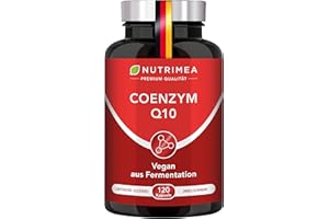 ‎PLASTIMEA PREMIUM COENZYM Q10 Hochdosiert | 120 Vegane Kapseln für 2 Monatskur | 200 mg Tagesdosis Natürliches Q10 pflanzlicher Fermentation Ubiquinon statt Ubiquinol