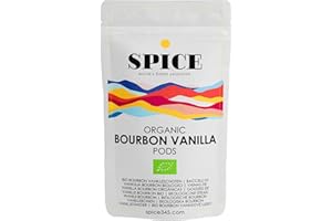 SPICE 345 WORLD'S FINEST SELECTION SPICE Bio Bourbon Vanilleschoten, 10 Stück 12-13 cm aus Madagaskar, aromatische Vanille Schoten aus kontrolliert-biologischem Anbau, frische Ernte