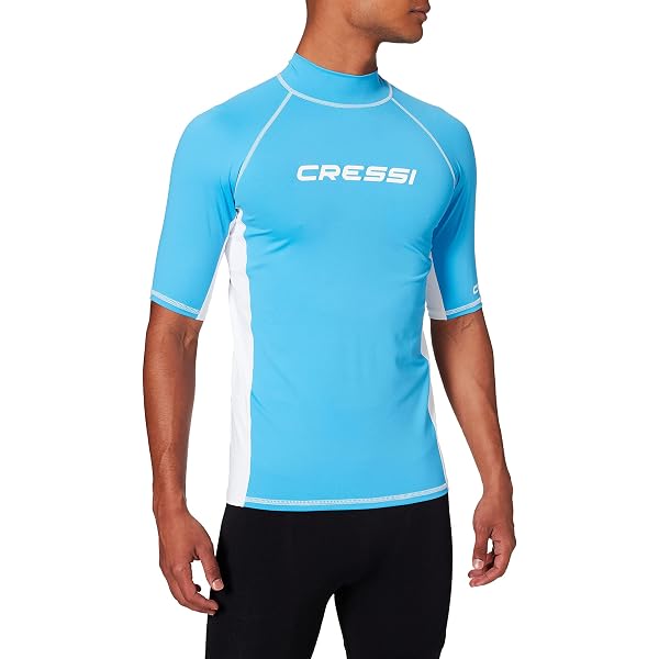 Rash Guard Cressi Sentinel UPF50+ – Manches Courtes, Séchage Rapide, Pour Surf, Plongée, Natation, Homme