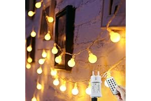AUGONE Guirlande Lumineuse Extérieur Intérieur 120 LEDs 15M - 8 Modes avec Fonction Automatique, Étanche IP65, Lampe pour Décoration Noël, Jardin, Fêtes et Maison - Branchement Prise Inclus (Blanc Chaud)​