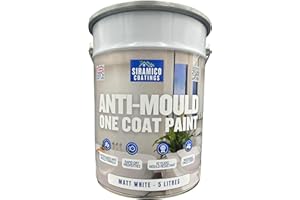 SIRAMICO COATINGS Anti-Mould Paint | 5 Litres | Superior 10 Year Anti Mould Resistant Paint for Bathrooms, Kitchens, Walls and Ceilings - Easy Brush & Roller Application