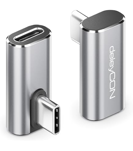 Adattatore USB C Angolato A 90° - Riduttore A L Per Ricarica Rapida E Dati, 5cm, Per Telefono, PC E Gamepad - 4