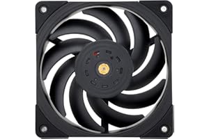 Thermalright TL-B12 120mm wentylator chłodnicy procesora, wentylator obudowy komputera, sterowanie PWM, 2150 obr./min, wentylator dla łożyska S-FDB (czarny)