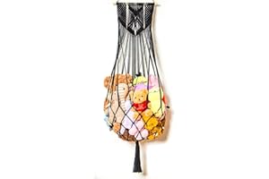 AMDERMI Teddy Hammock Toy Storage Net Stuffed Animal Storage Net or Soft Toy Storage Macrame Wall Hanging Net for Plush Toy Storage
