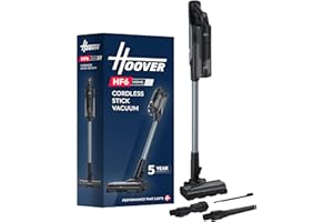 Hoover HF6 Cordless Stick Vacuum Cleaner, Floor Sensor, Dual Way Clean, Up to 100 Min Runtime, Anti Hair Wrap, Double Edge Cleaning, Versatile, QuickPark, Portable, 660w [HF610H]