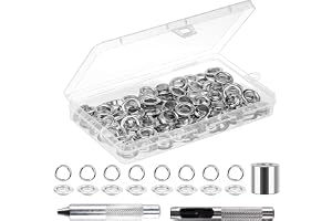 Öljettång set, 100 uppsättningar öljetter verktygssats, 6 mm öljetter brickor öljettset, metall öljetter öljetter, grommet tyllverktygssats för vattentät presenning gardiner markiser skor väskor