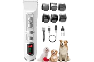 Joyyko Dog Clippers, Dog Grooming Kit Professional for Thick Hair, Low Noise Rechargeable Cordless Dog Clippers for Dogs Pets and Animals, Dog Trimmer for Grooming, Dog Shaver